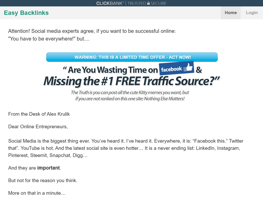 Easy Backlinks Review