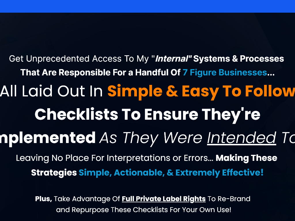 IM Checklist Review