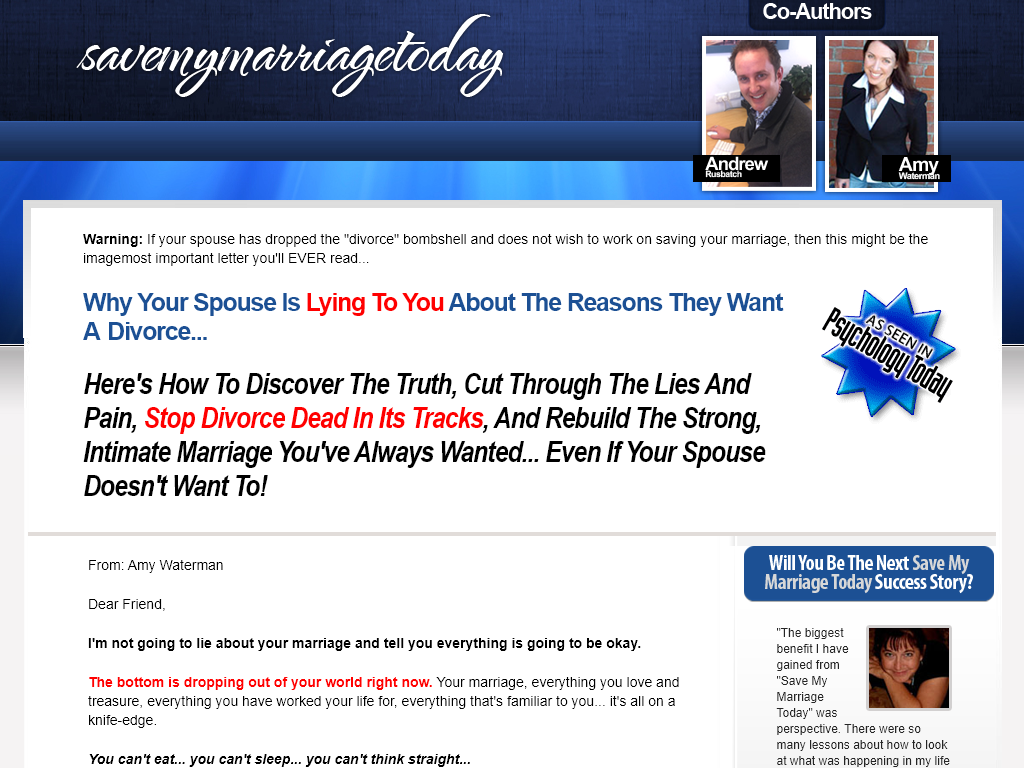 Save My Marriage Today Review